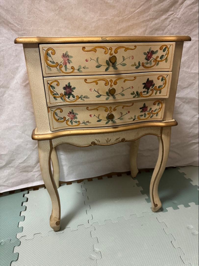ロココ調　猫脚 プリンセス ヨーロピアン　3段チェスト