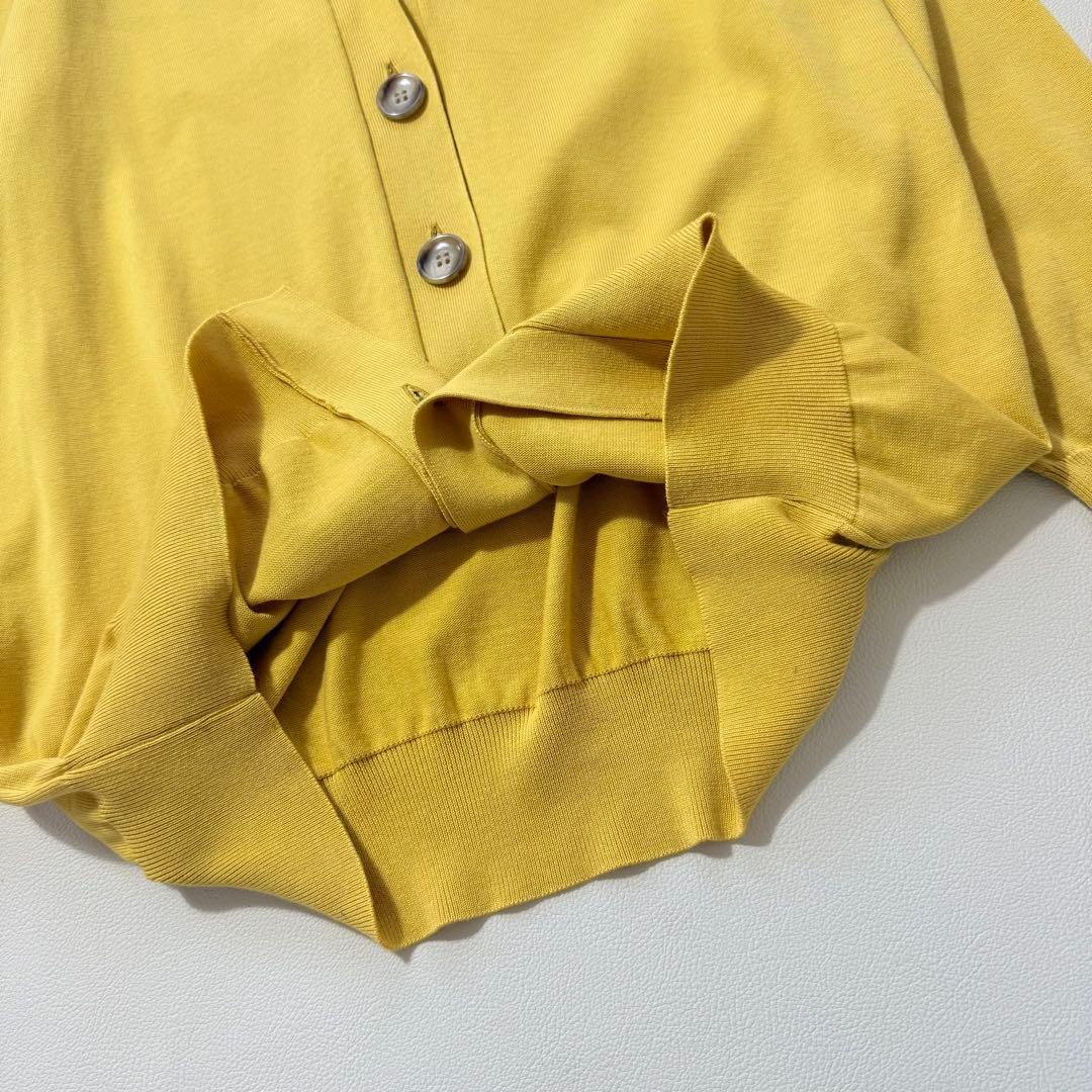 アパルトモン　ドゥーズィエムクラス　コットンシルクⅤネックカーディガン　黄