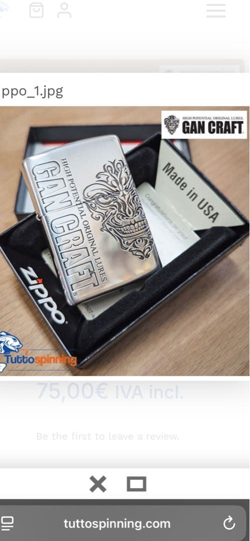 値下げ終了 ガンクラフト GAN CRAFT ZIPPO マットブラック