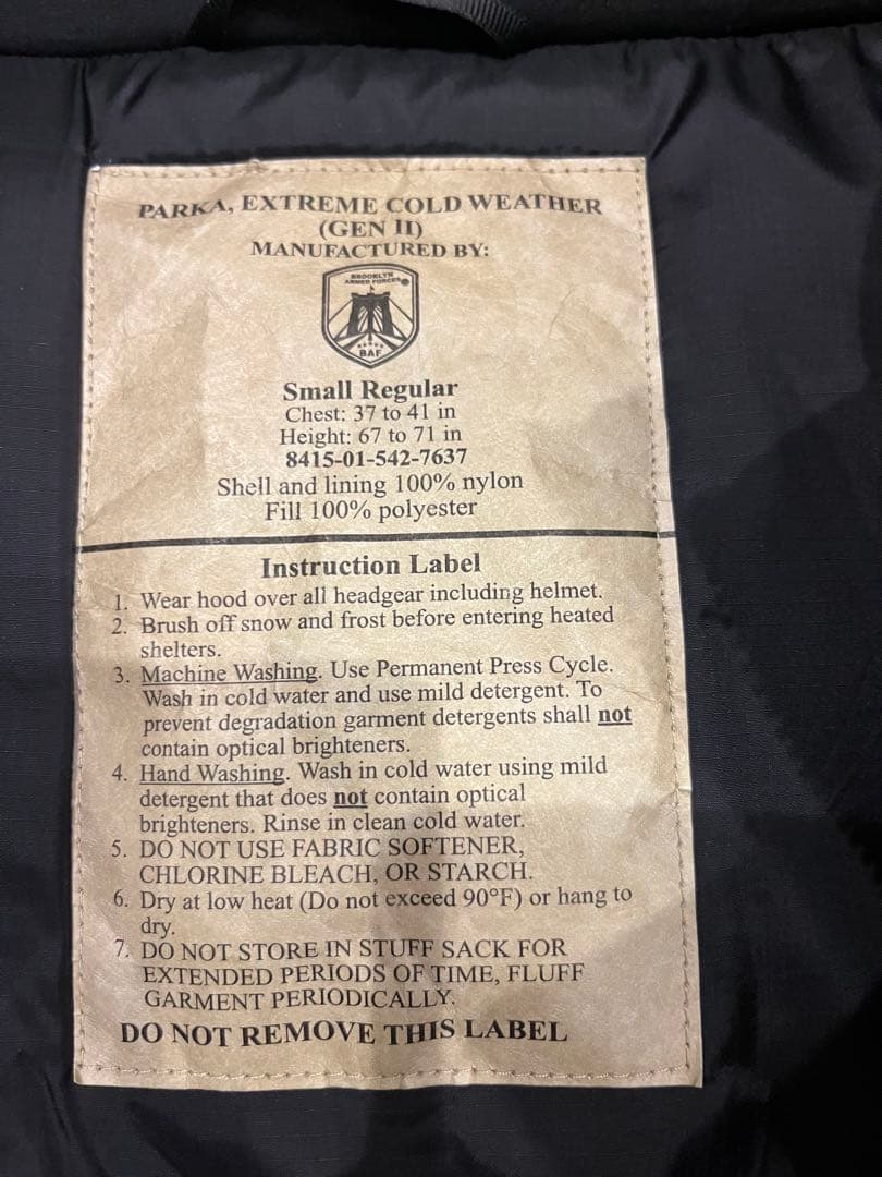 BAF社PCU LEVEL7 TYPE2 MONSTER PARKA