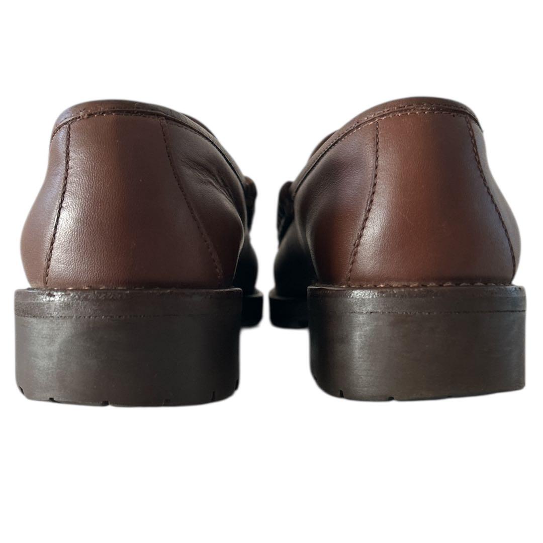 グッチ　ビットローファー　レザー　ブラウン