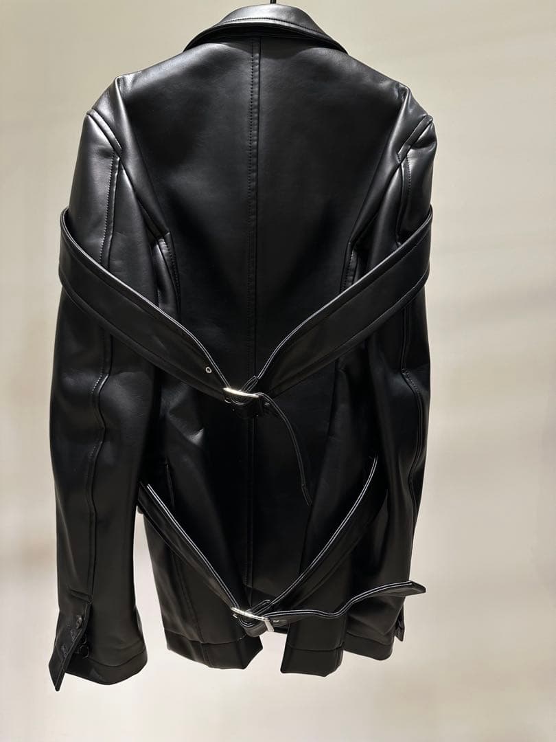 25aw BLACK コムデギャルソン　レザー　テーラード JKT オムプリュス