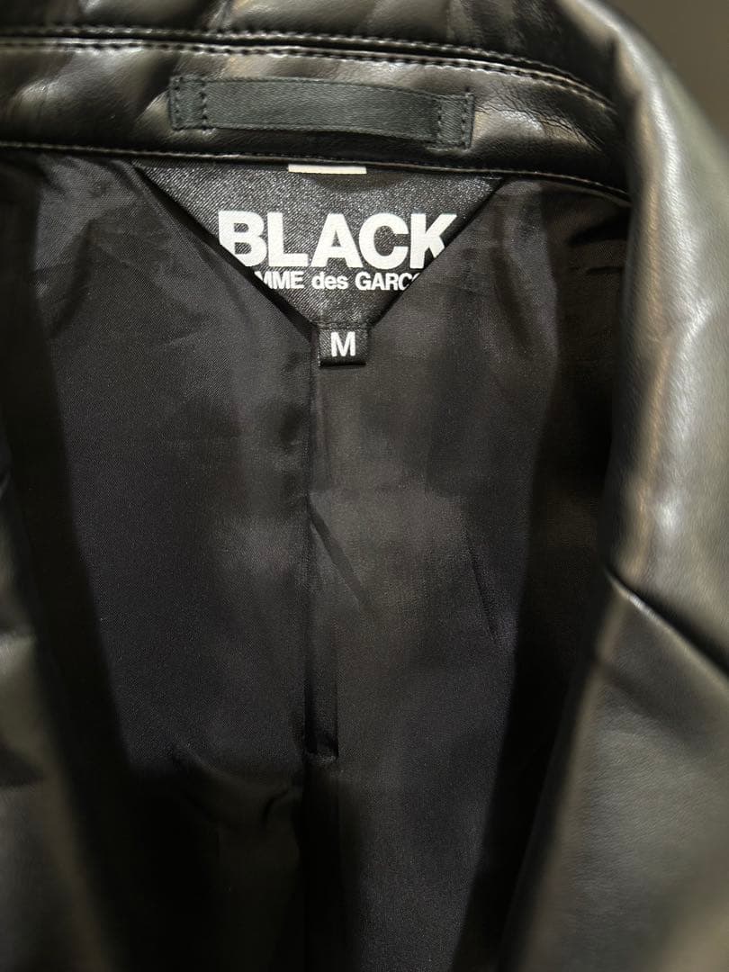 25aw BLACK コムデギャルソン　レザー　テーラード JKT オムプリュス