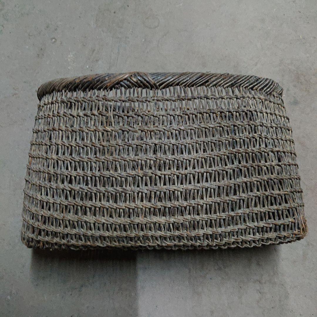 8. レトロ あけびカゴ 古い 編みカゴ 古民具
