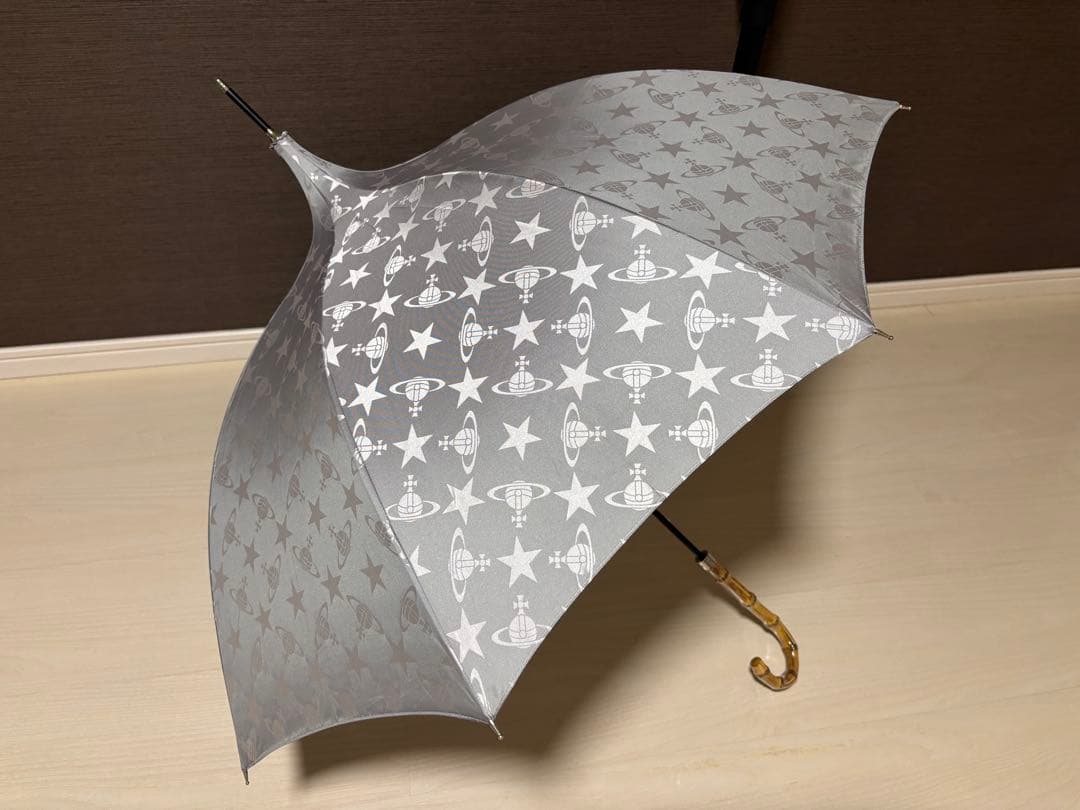 Vivienne Westwood/新品/雨傘 スター&ORB 長傘/グレー
