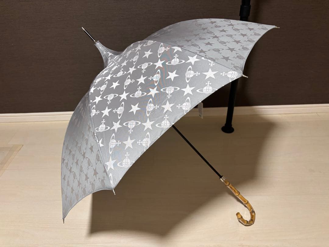 Vivienne Westwood/新品/雨傘 スター&ORB 長傘/グレー