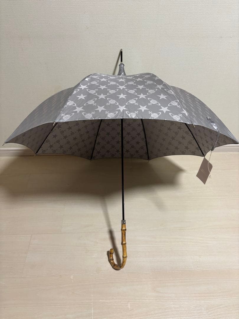 Vivienne Westwood/新品/雨傘 スター&ORB 長傘/グレー