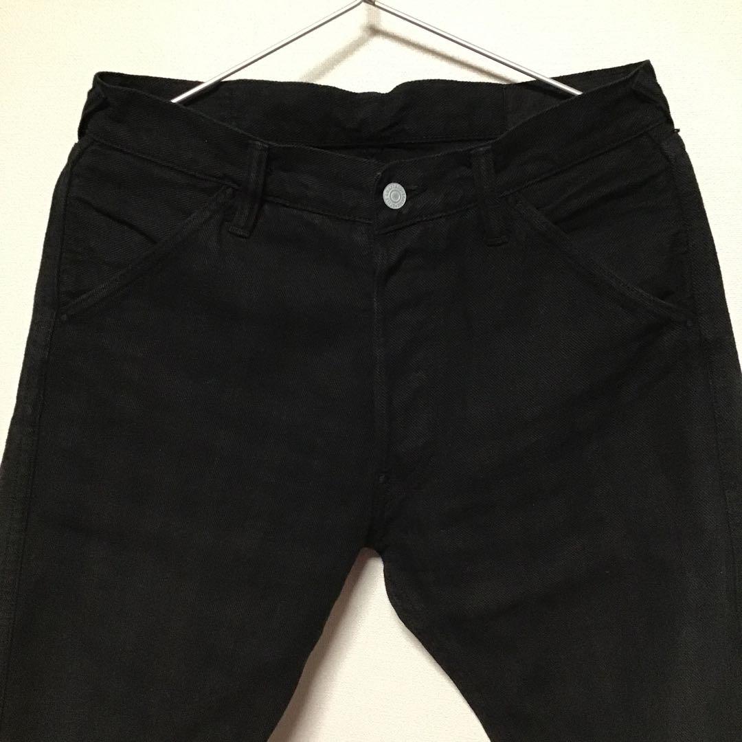 エヴィスEVISU 5500 あと染めブラックデニムパンツ