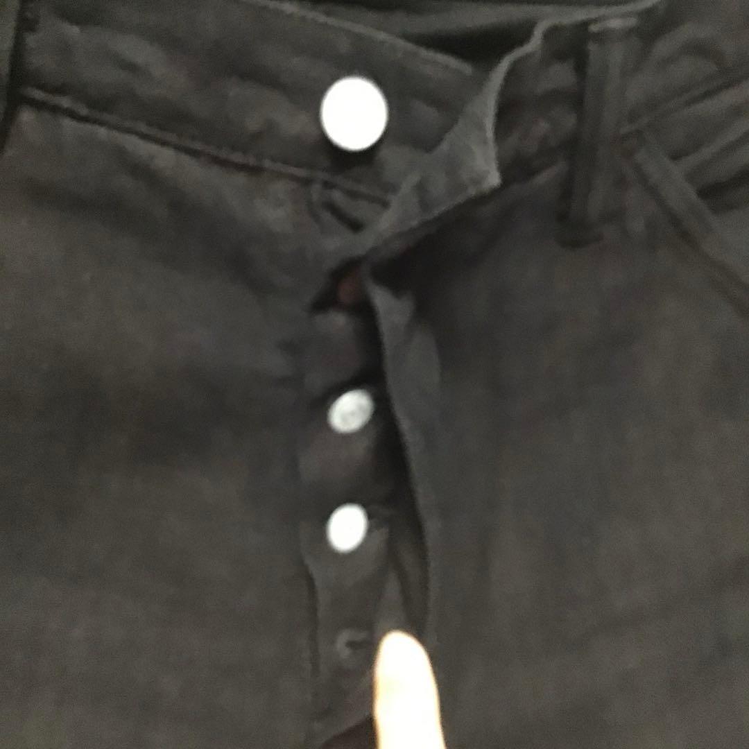 エヴィスEVISU 5500 あと染めブラックデニムパンツ