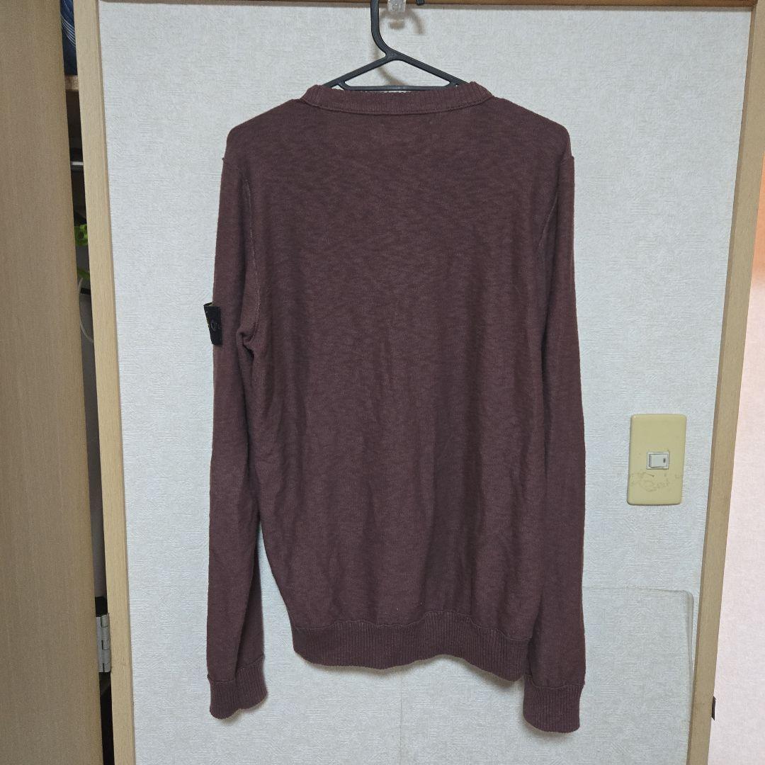STONE  バーガンディ クルーネックセーター