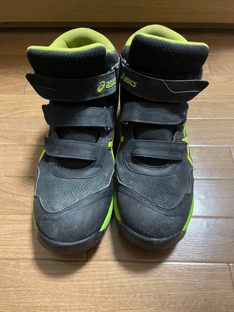 アシックス　安全靴　ブラック/ネオンライム28㎝