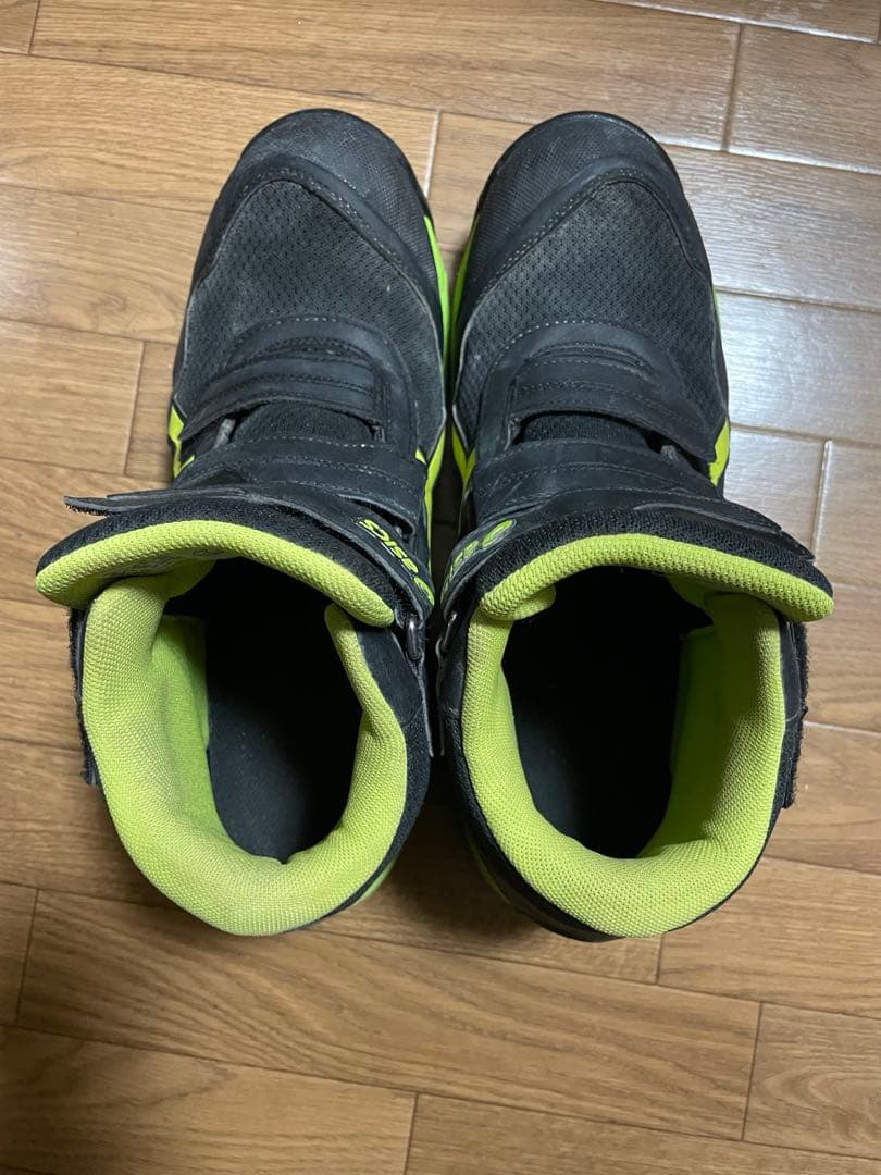 アシックス　安全靴　ブラック/ネオンライム28㎝