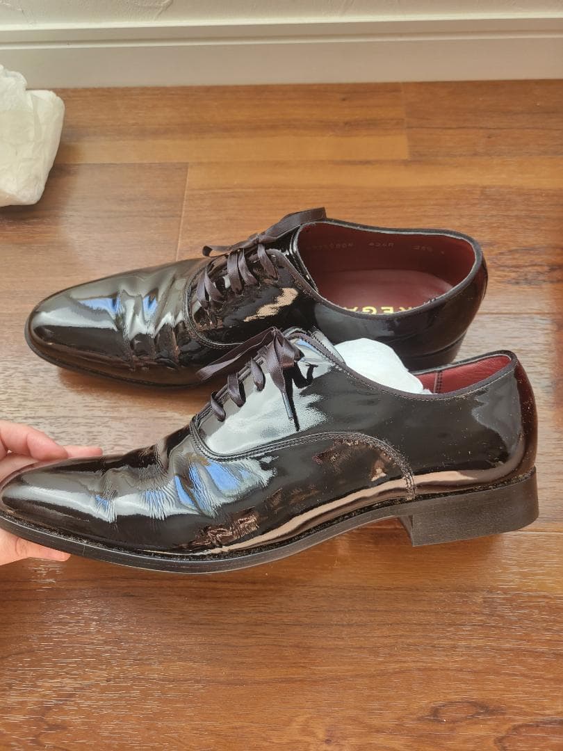 ブライダルシューズ　新郎　リーガル　エナメル　25 1/2