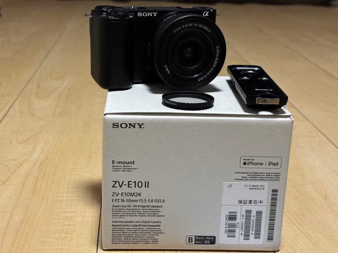 【美品】Sony ZV-E10 II キットレンズ　純正ワイヤレスリモコン付き