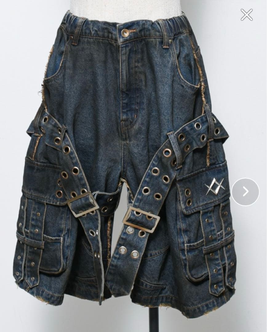 REFLEM(レフレム) 顔料加工デニムハーフパンツ