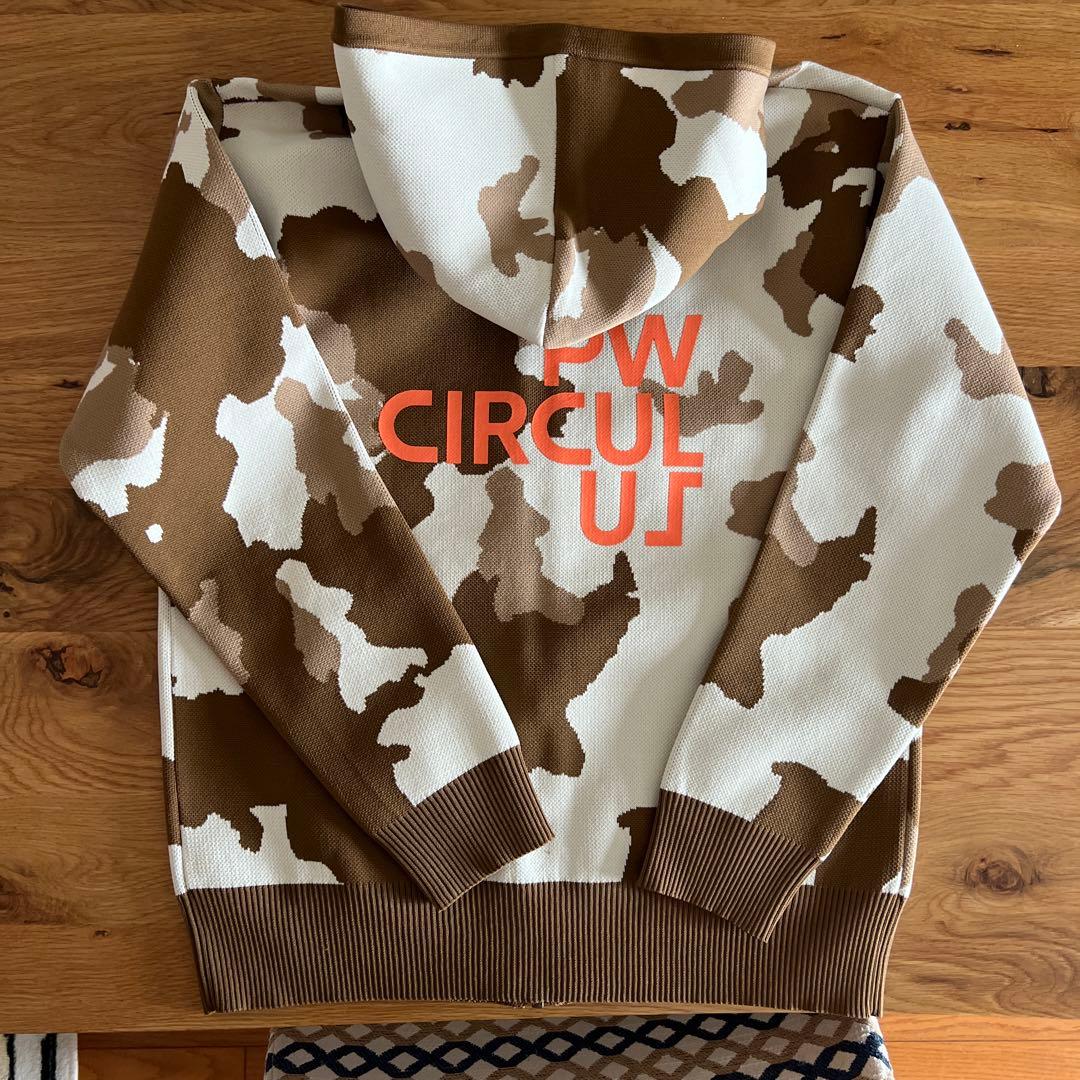 PW CIRCULUS 【WOMEN】ピント柄 ジップアップニットフーディ