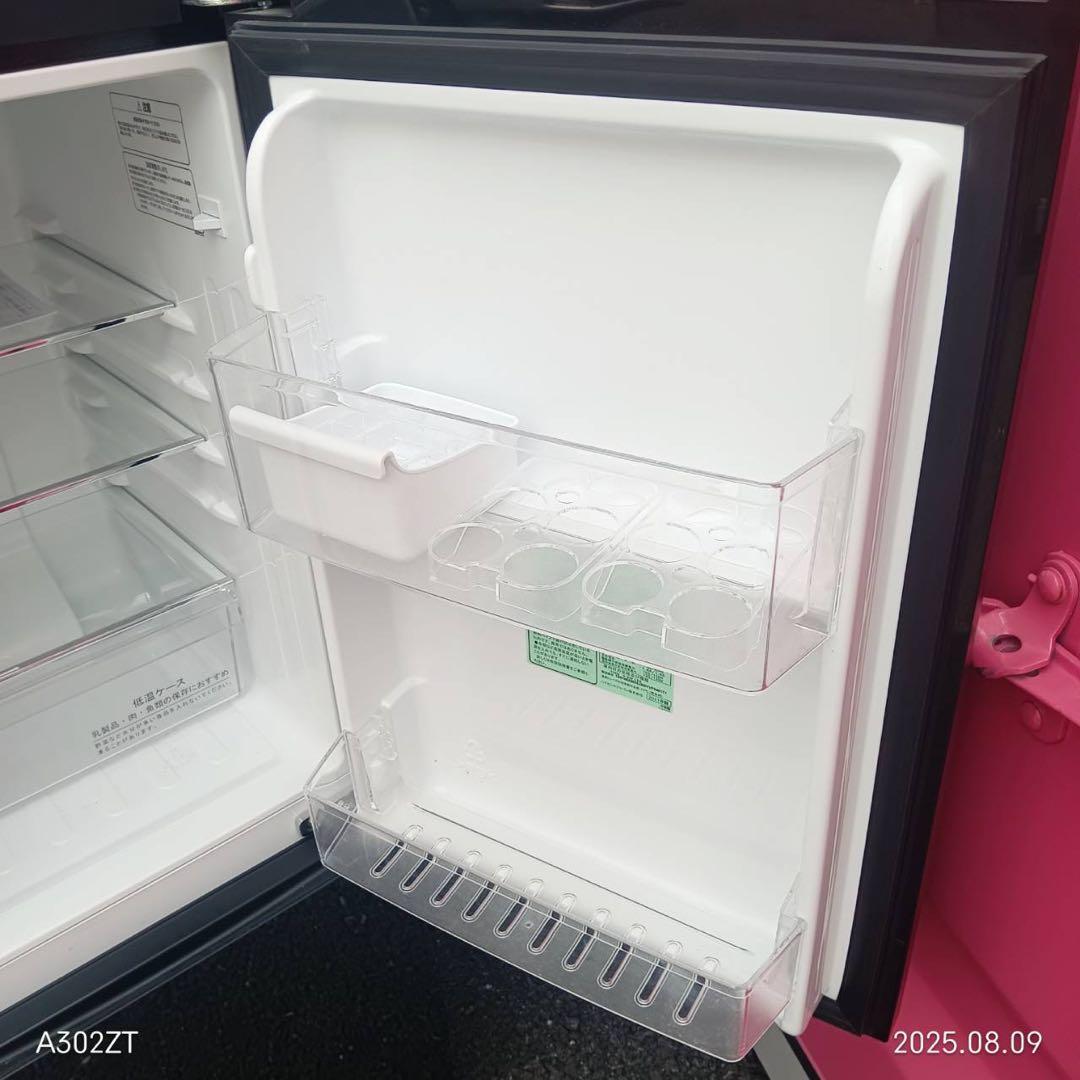 T080★2021年製★ハイセンス冷蔵庫　ミラーブラック　自動霜取り　一人暮らし