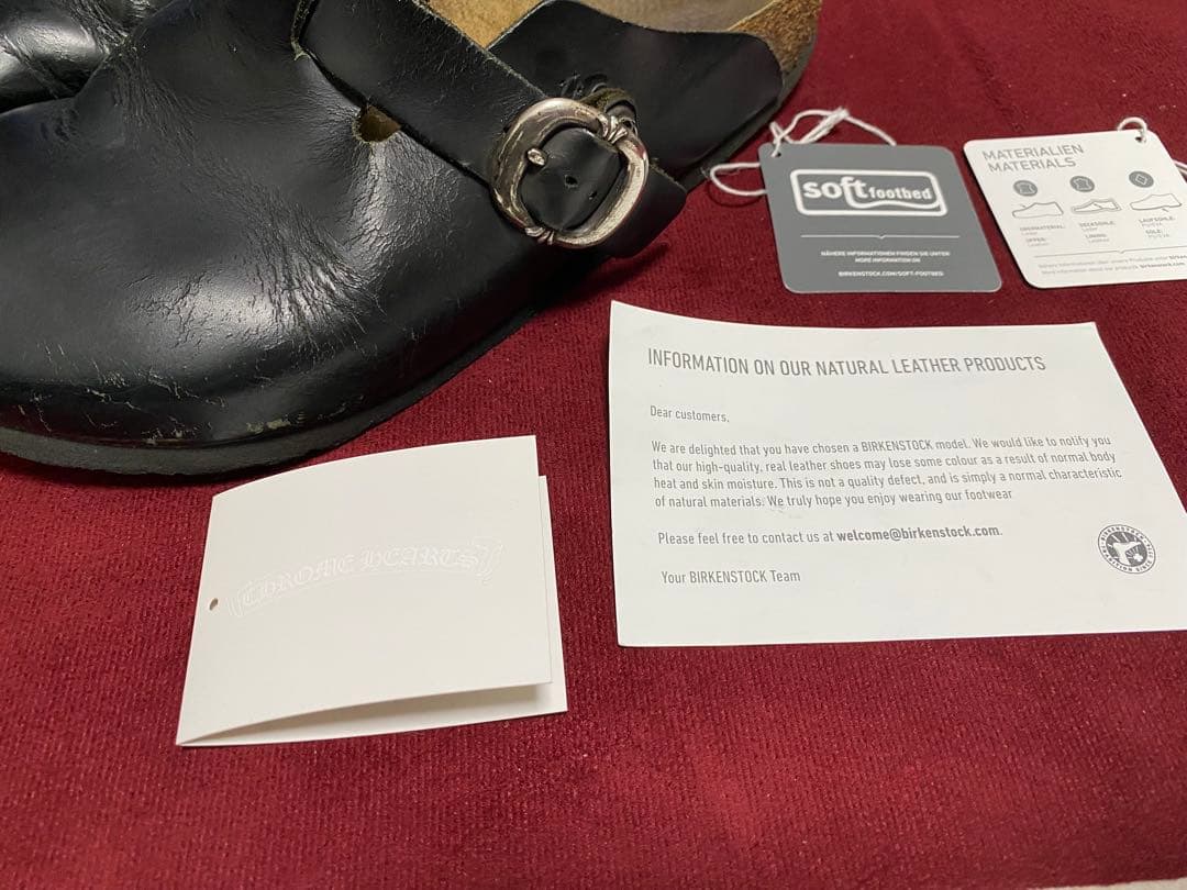 クロムハーツ☆ビルケン☆ボストン☆レザー☆41