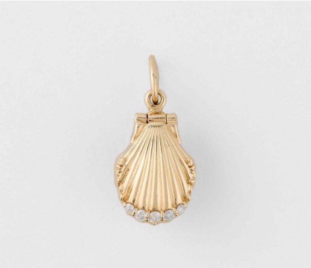 鬼灯様　アガット　K18　合成アレキサンドライト　ダイヤ　チャーム　agete