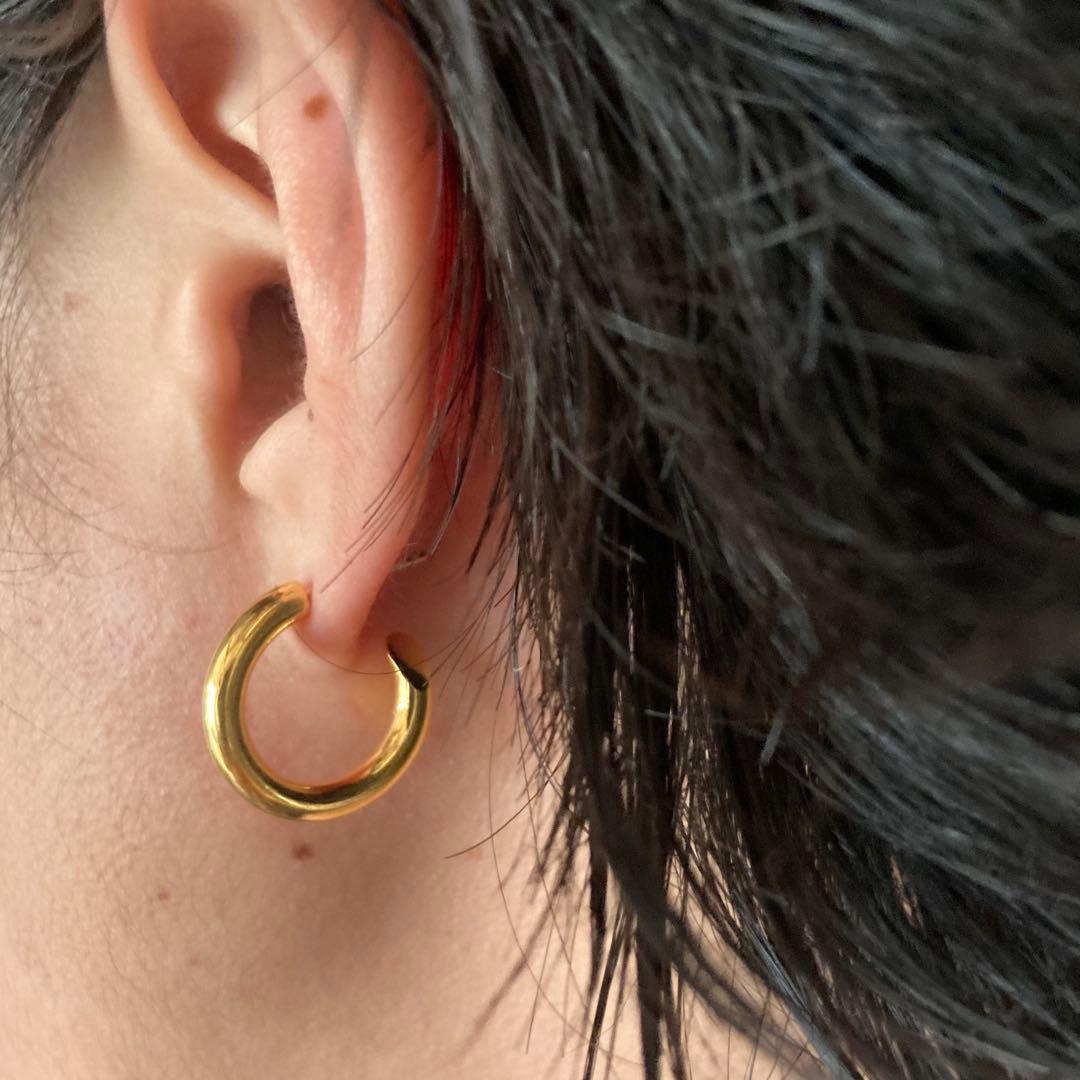 ゴールド 4×23mm 両耳　18金　ピアス　BWL クロムハーツ