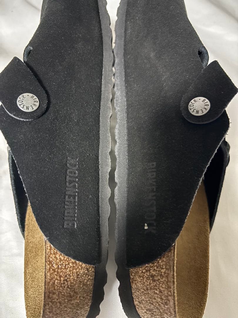 ビルケンシュトック ボストン スエード サンダル ブラック 黒42 27センチ