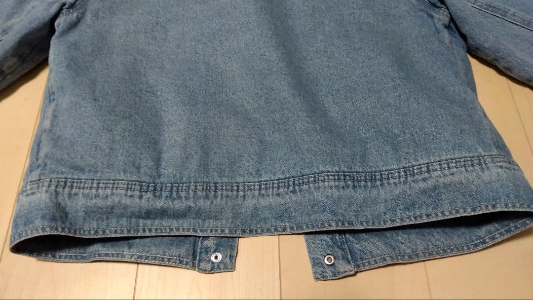 【S】adidas ボア　襟付き　デニム　ジャケット 　レディース　XS