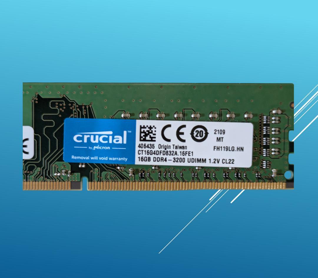 動作確認済みCrucial DDR4 32G(16Gx2)/#32D