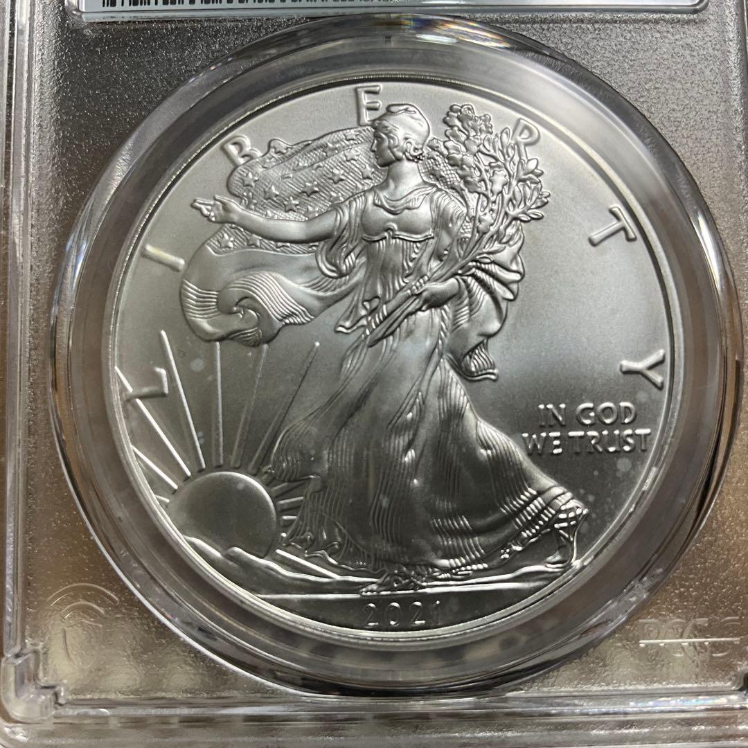 【新品】Silver Eagleイーグル銀貨2021 PCGS MS70 T1