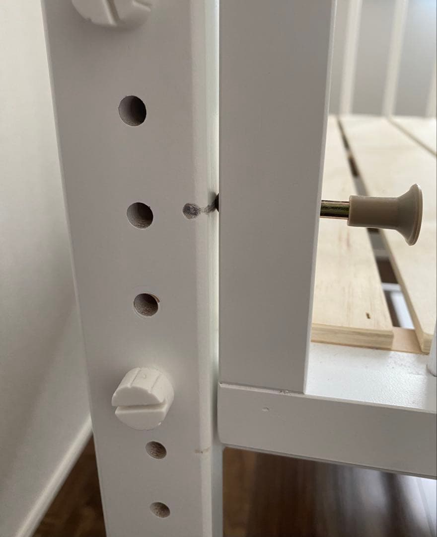 soinel mini ホワイト 木製ベビーベッド　傷あり