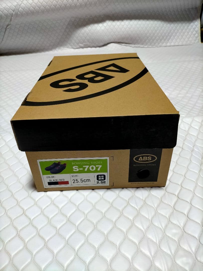 ABS S-707 ボウリングシューズ ブラック/レッド 25.5cm2.5E幅