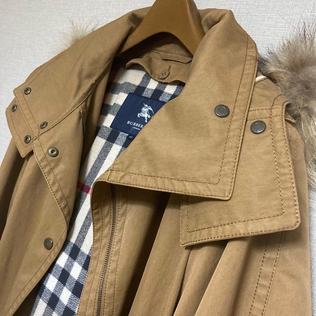 [美品] BURBERRY LONDON ノバチェックライナー付きモッズコート