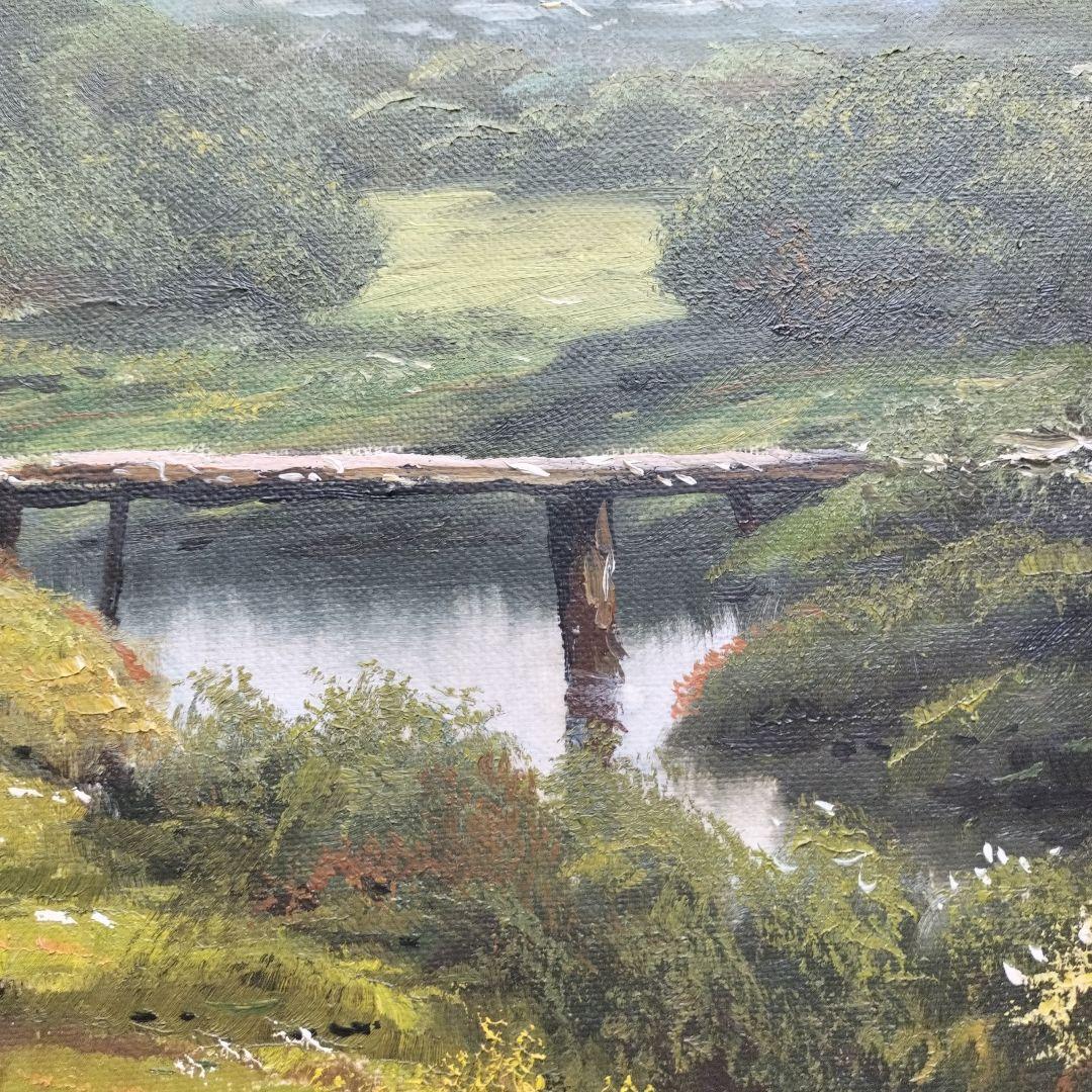 E. Adamov　画 油彩額縁 木製フレーム