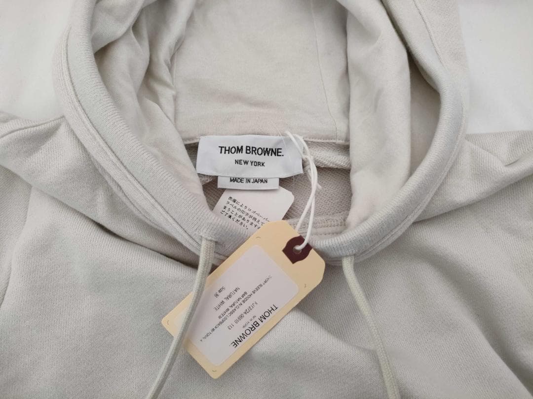 トムブラウン 半袖フーディ ライトグレー サイズ36 新品・未使用