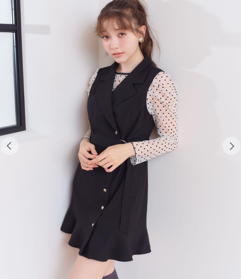 LILLIAN CARAT ヘムフレアジャケットミニワンピース