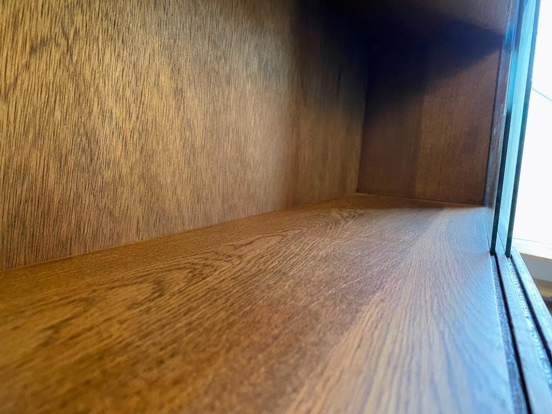 1950s イギリス製 英国 オーク ガラスキャビネット 仕上済