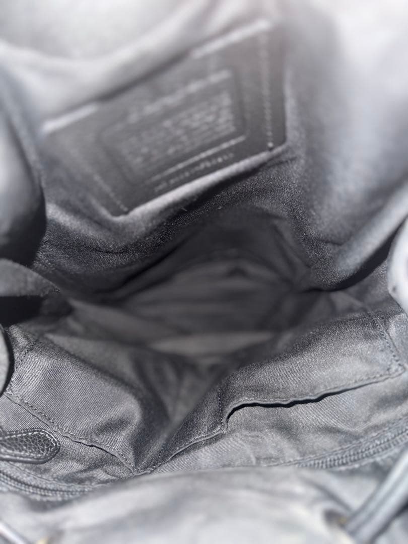 【美品】コーチ　リュック　ハドソン　オールレザー　大容量　F36811 ブラック