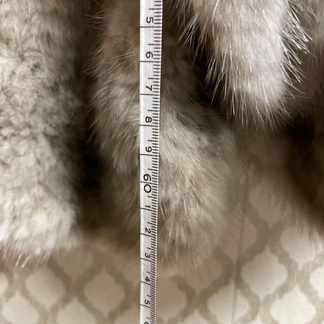 シルバー襟付きミンクファーコート