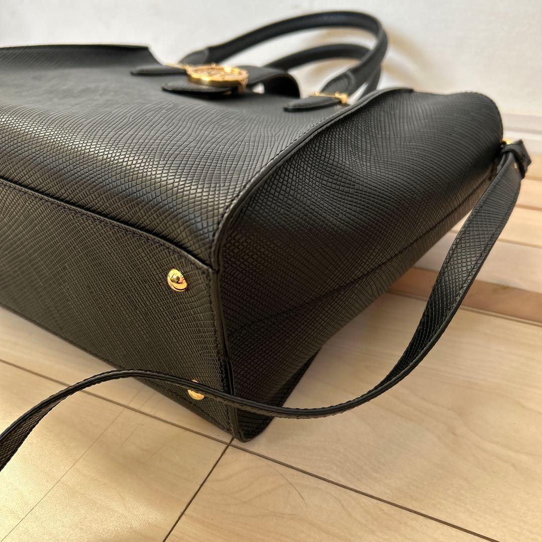 ローレンラルフローレン☆2ウェイレザーショルダーバッグ