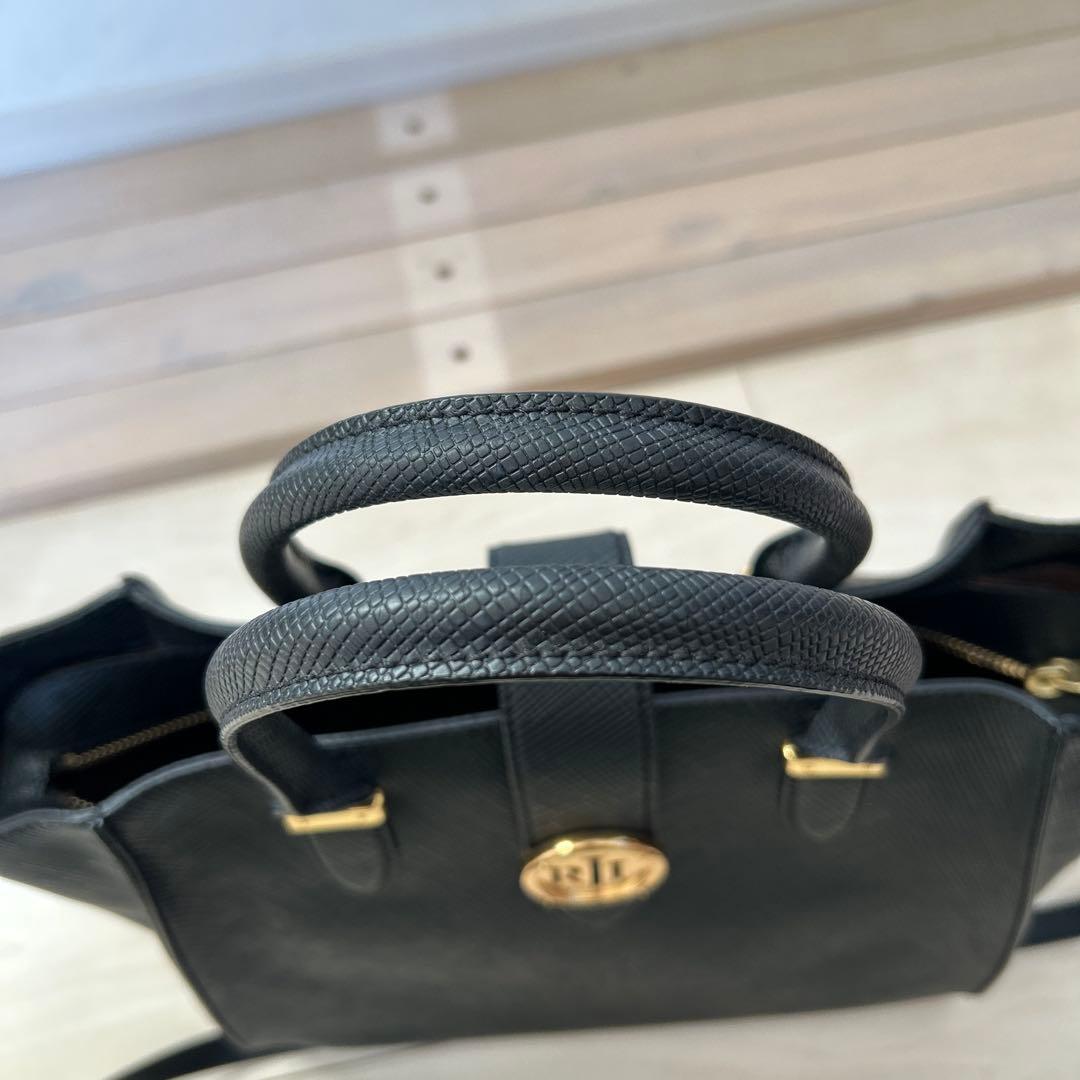 ローレンラルフローレン☆2ウェイレザーショルダーバッグ