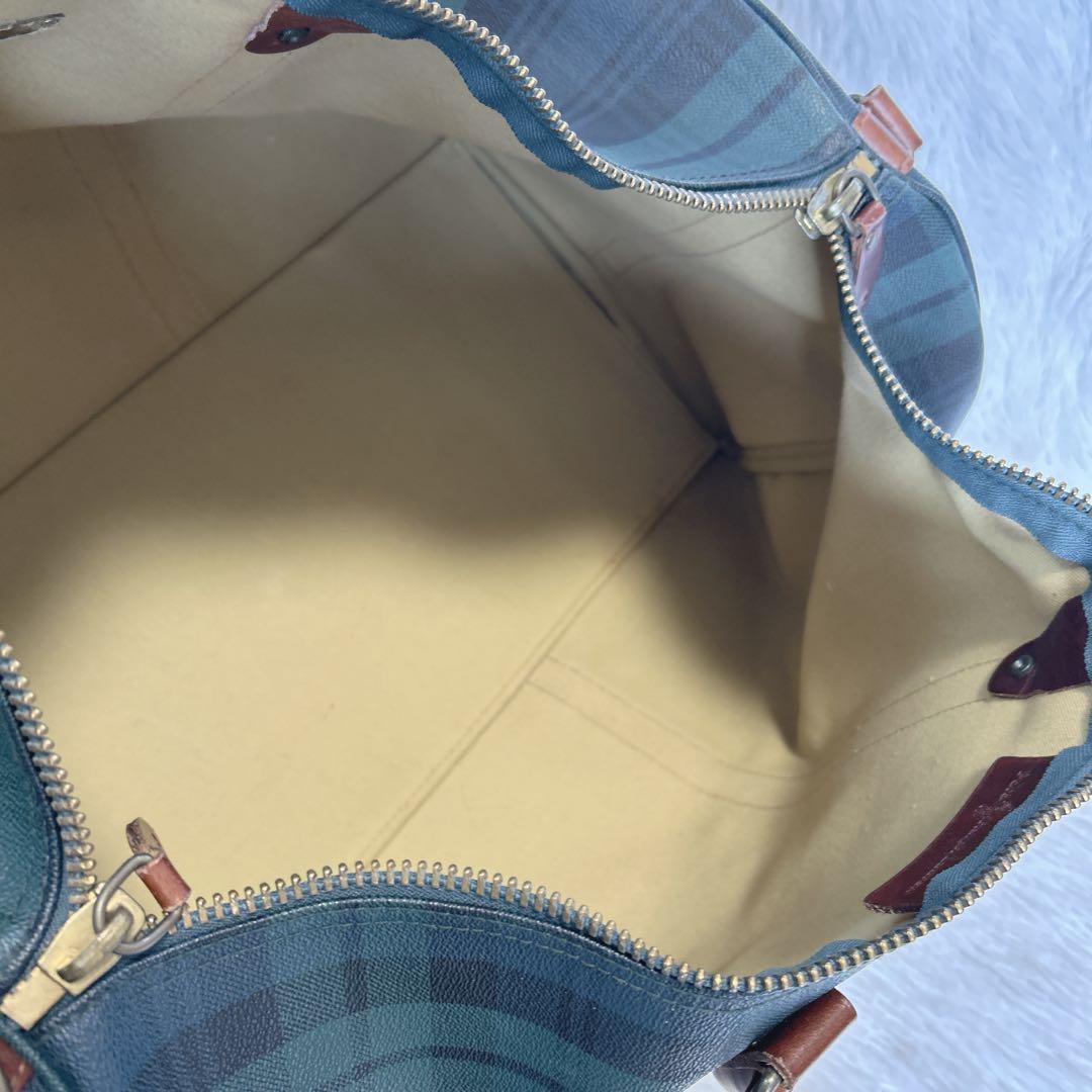 ポロ ラルフローレン ボストンバッグ ブラックウォッチ PVC レザー 希少