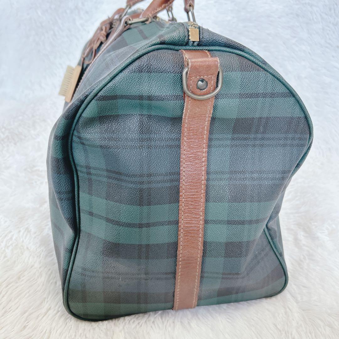 ポロ ラルフローレン ボストンバッグ ブラックウォッチ PVC レザー 希少