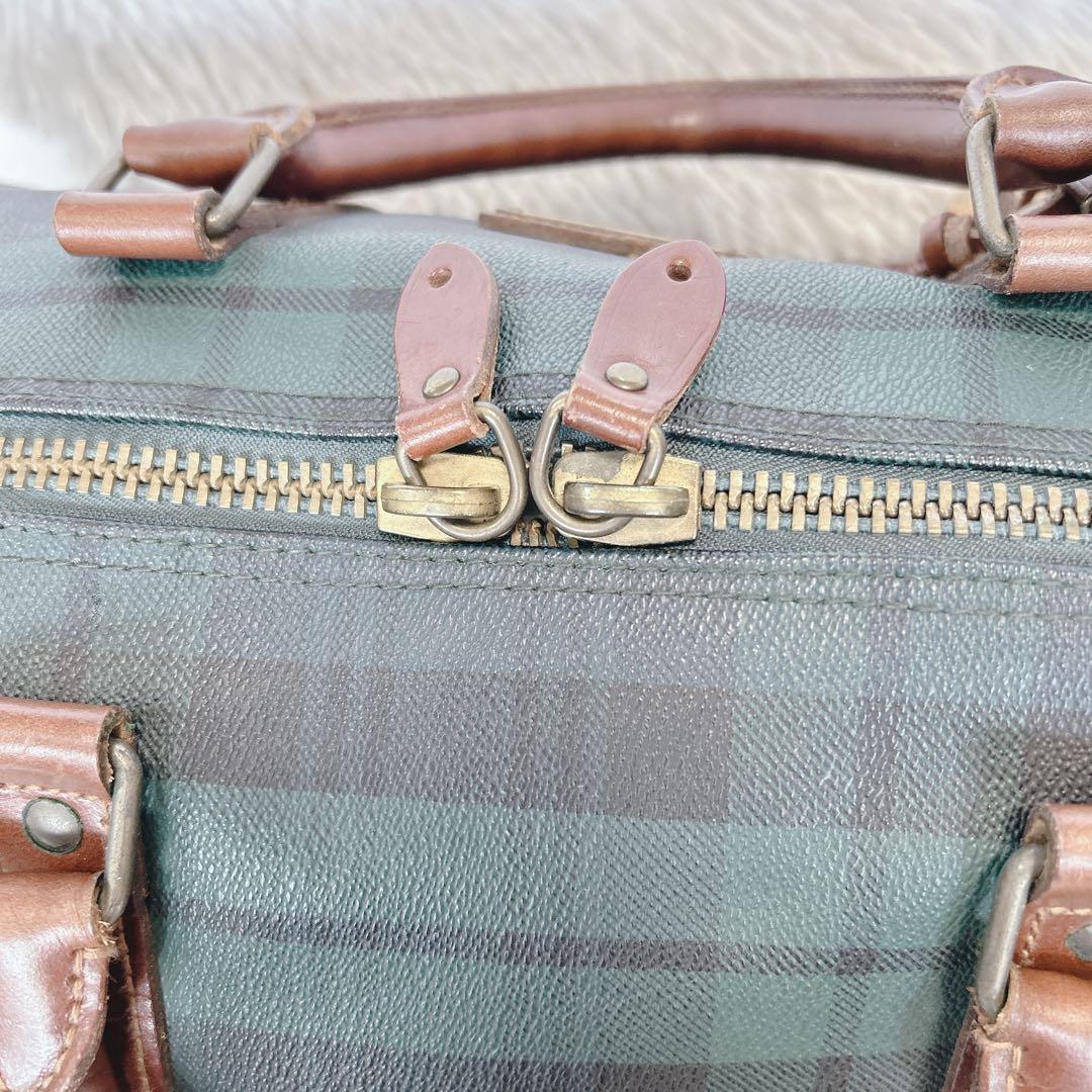 ポロ ラルフローレン ボストンバッグ ブラックウォッチ PVC レザー 希少