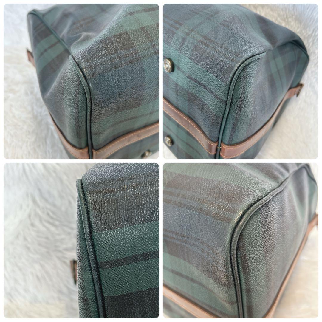 ポロ ラルフローレン ボストンバッグ ブラックウォッチ PVC レザー 希少