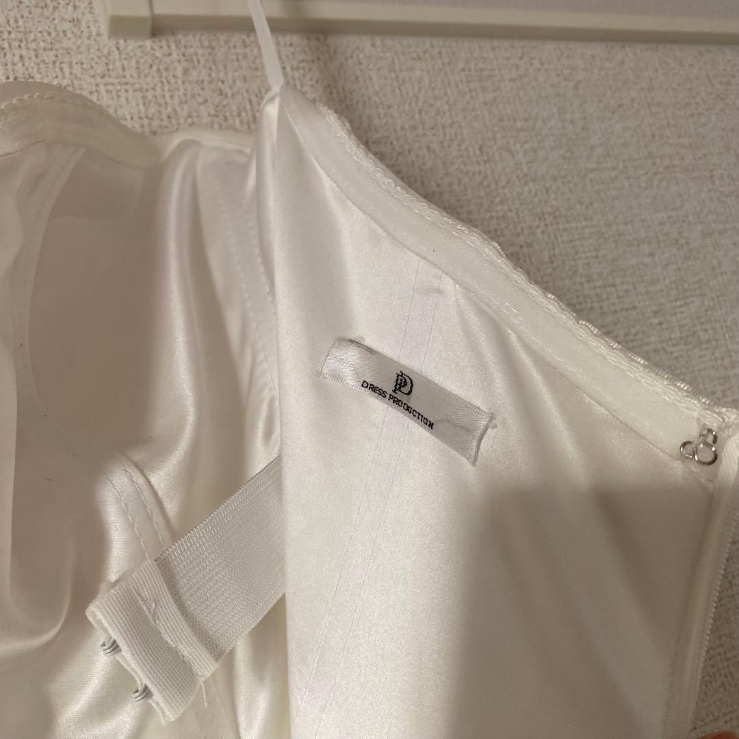 ミカド風サテン ウエディングドレス (W259)