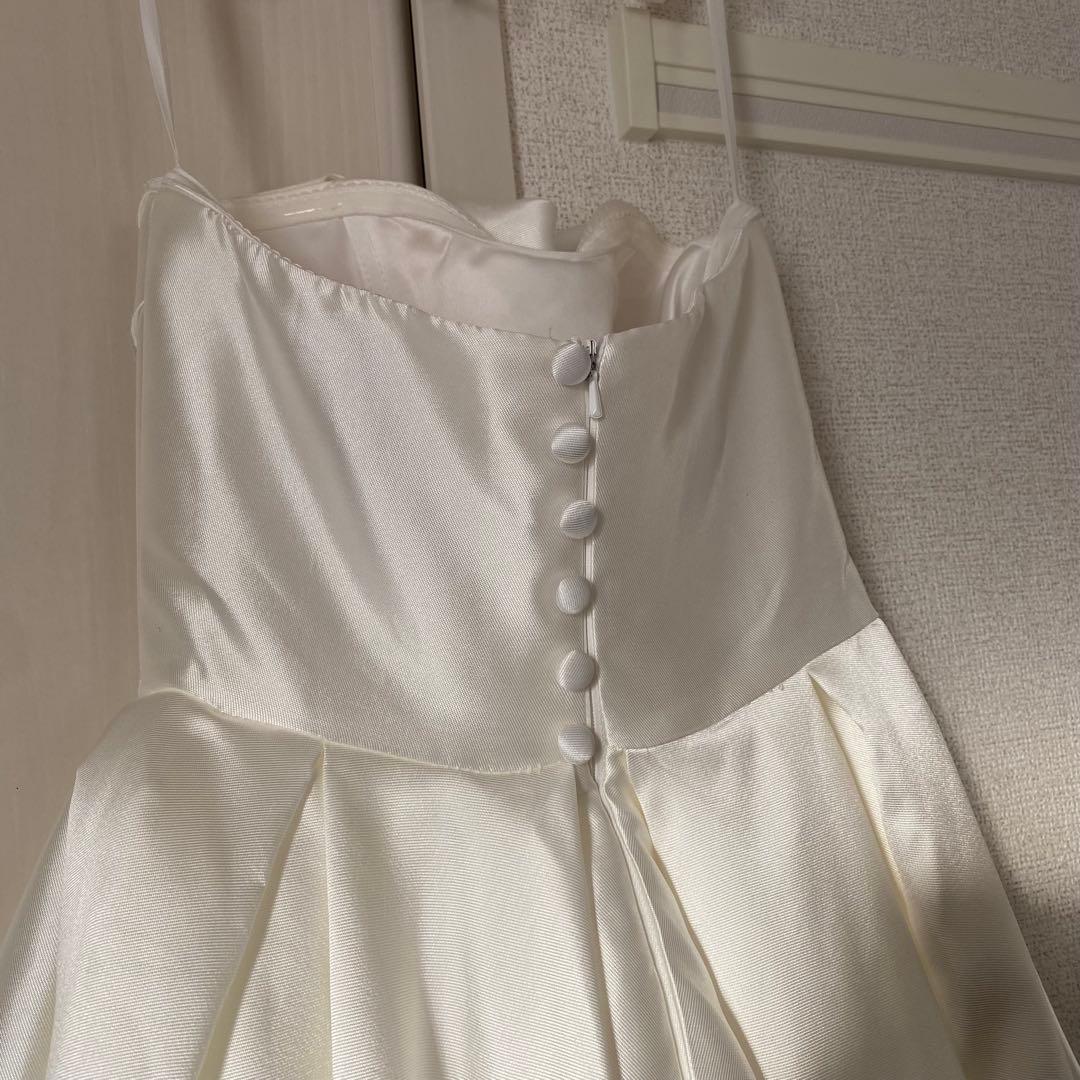 ミカド風サテン ウエディングドレス (W259)