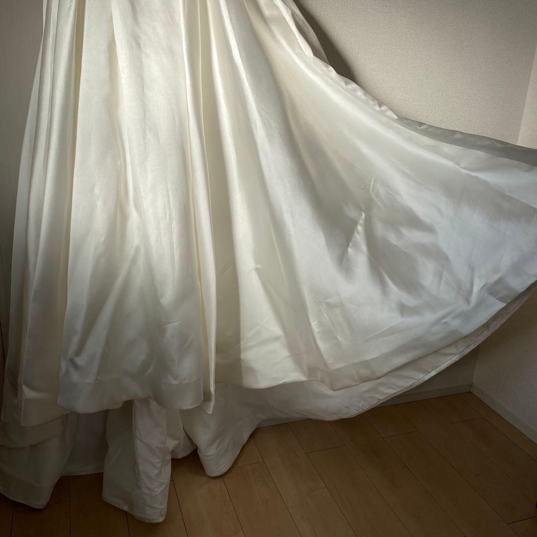 ミカド風サテン ウエディングドレス (W259)