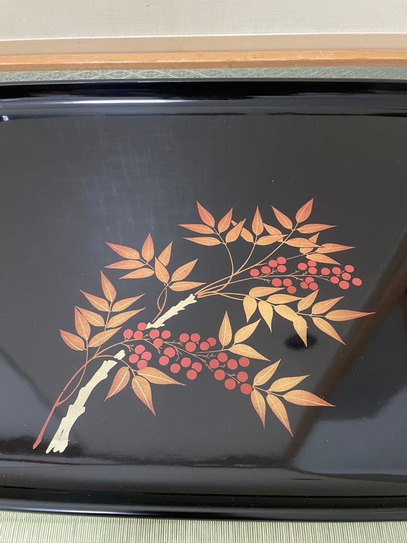 特選漆器 お屠蘇セット 南天