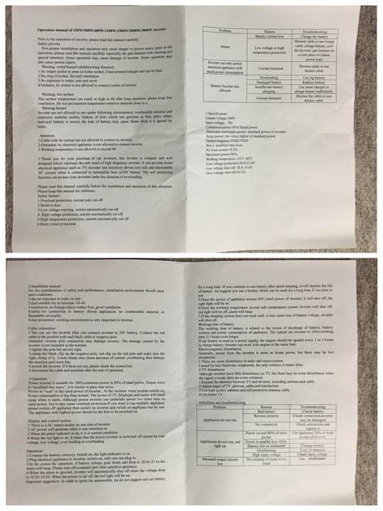 1000W電源インバータ