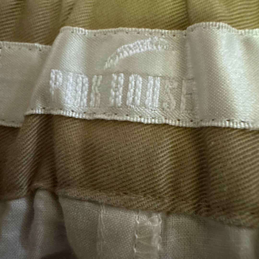 ピンクハウス ベージュ サイドボタン ガウチョパンツ