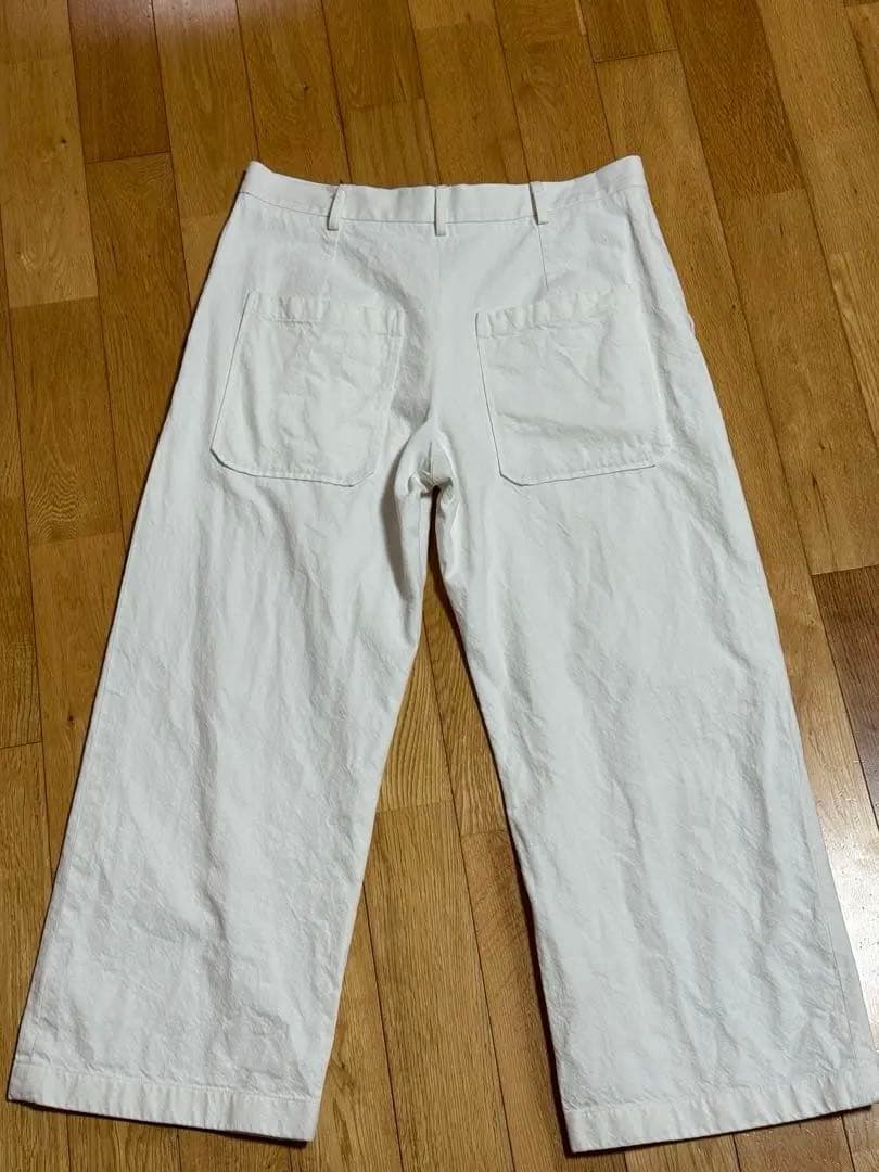 【美品】STUDIO NICHOLSON ホワイト ワイドチノパン M